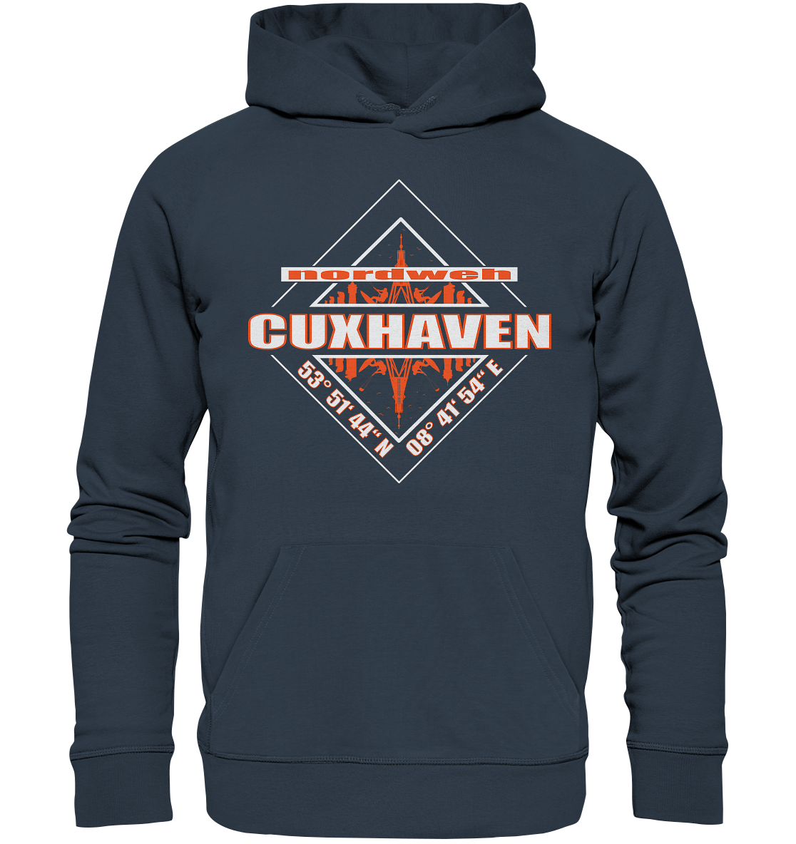 Kugelbake - Organic Hoodie Cuxhaven