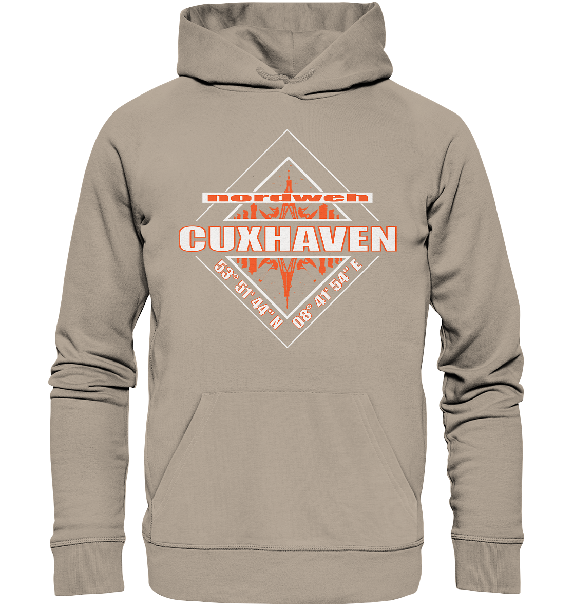 Kugelbake - Organic Hoodie Cuxhaven